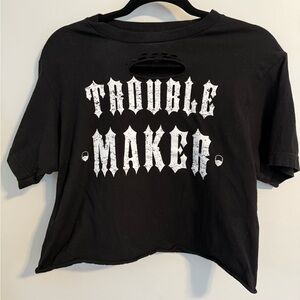 The Drive distressed crop top